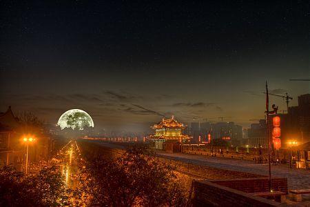 Full Moon Over Xi'an