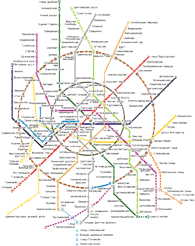 Перспективная схема Московского метро