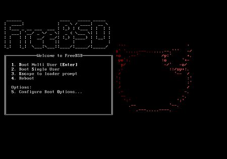FreeBSD 10 boot menu