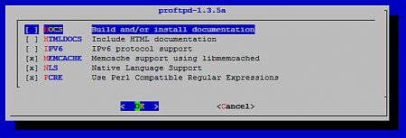 ProFTPD Version 1.3.5a options